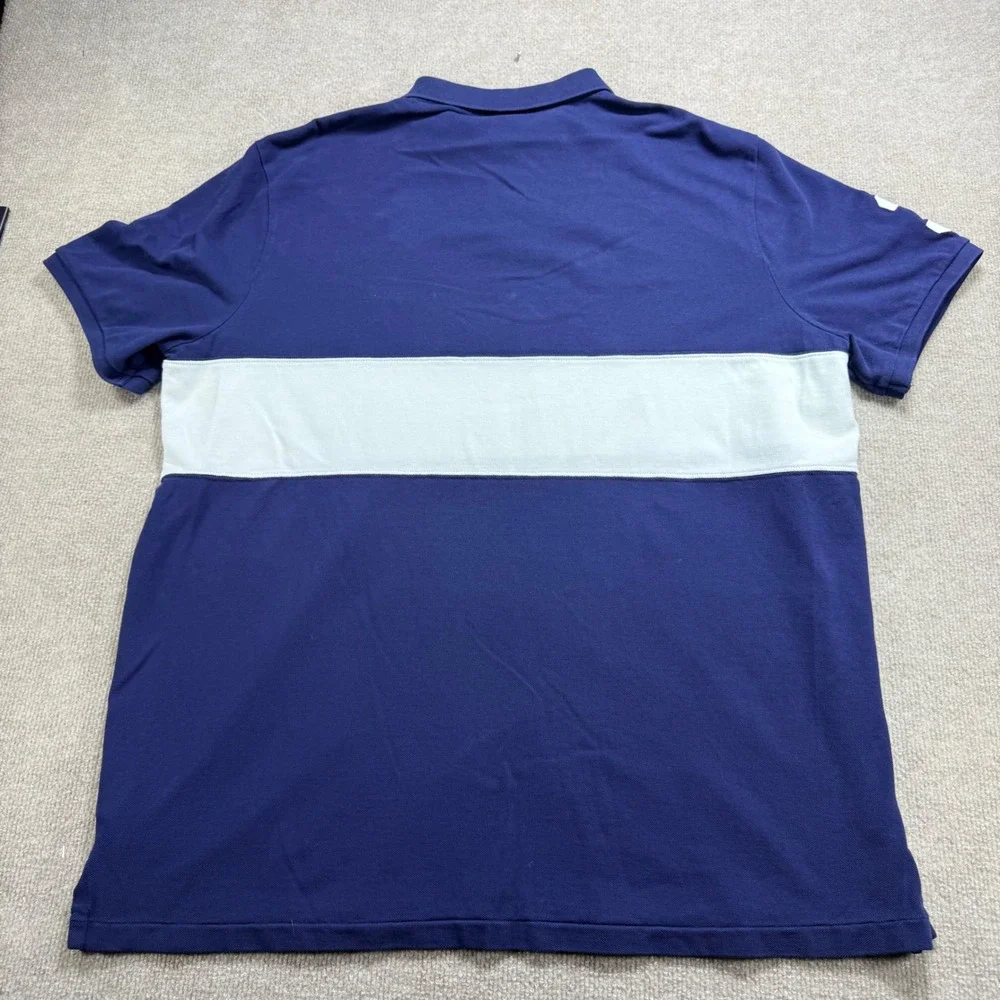 Polo Ralph Lauren XXL Navy White Dual Crossed Mallets Big Pony Mesh Knit Shirt 3